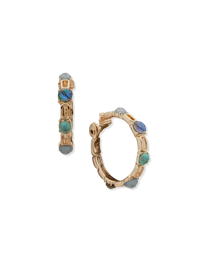 Anne Klein Clip On 35MM Circle Hoop Earrings Gold Tone Women Watches 038 Jewelry