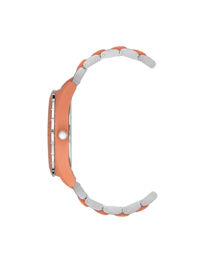 Anne Klein Consider It Solar Recycled Ocean Plastic Bracelet Watch Coral Women Watches 038 Jewelry