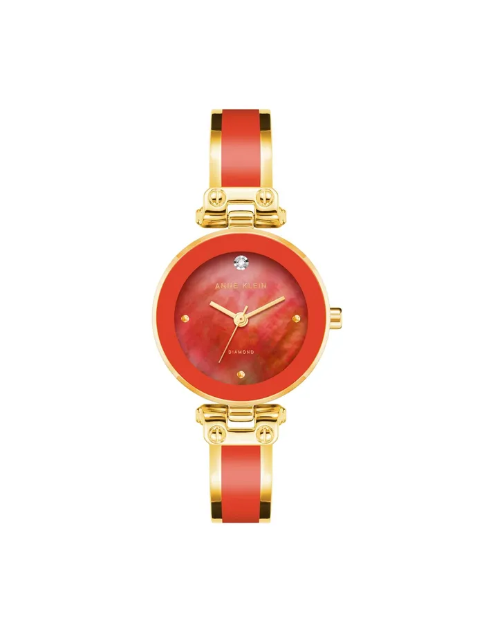 Anne Klein Diamond Accent Bangle Watch Red Women Watches 038 Jewelry