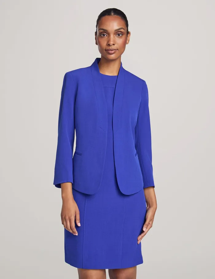 Anne Klein Executive Collection Jacket And Dress Set Royal Sapphire Women Clothing