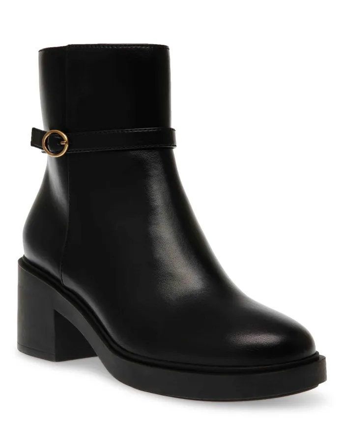 Anne Klein Fenix Boot Black Smooth Women Shoes