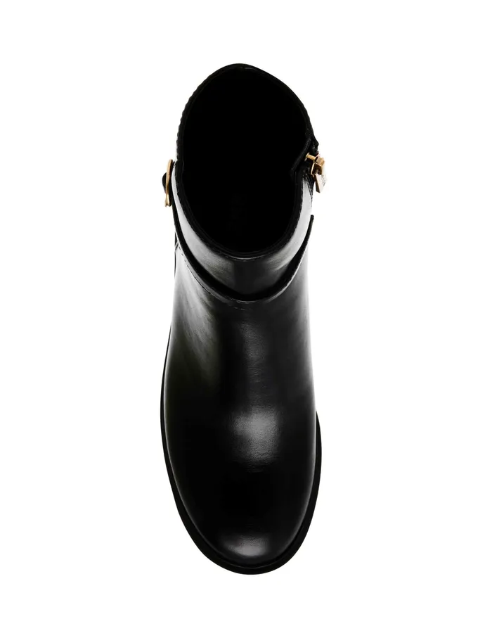 Anne Klein Fenix Boot Black Smooth Women Shoes