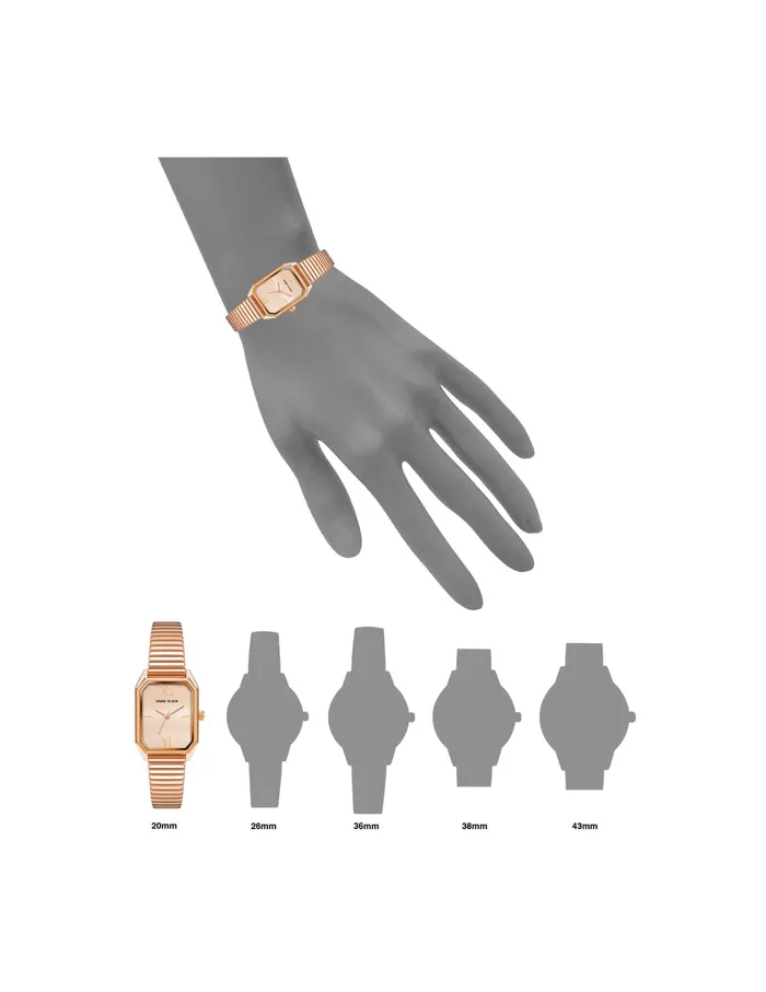 Anne Klein Iconic Octagonal Case Bracelet Watch Rose Goldtone Women Watches 038 Jewelry