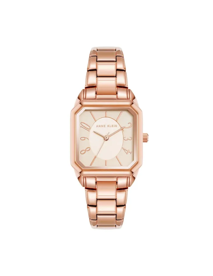 Anne Klein Modern Square Case Watch Rose Goldtone Women Watches 038 Jewelry