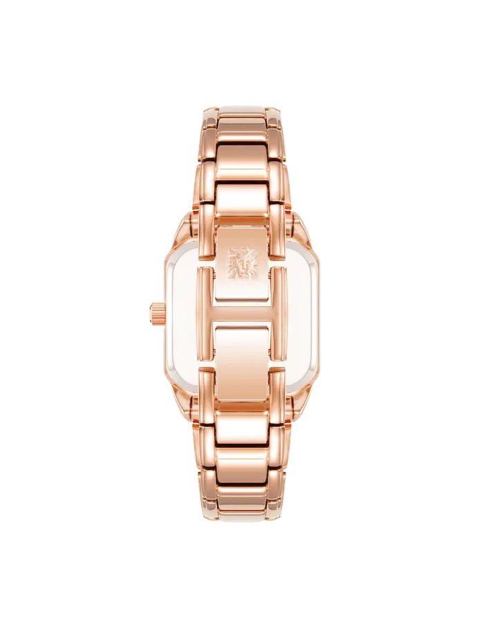 Anne Klein Modern Square Case Watch Rose Goldtone Women Watches 038 Jewelry
