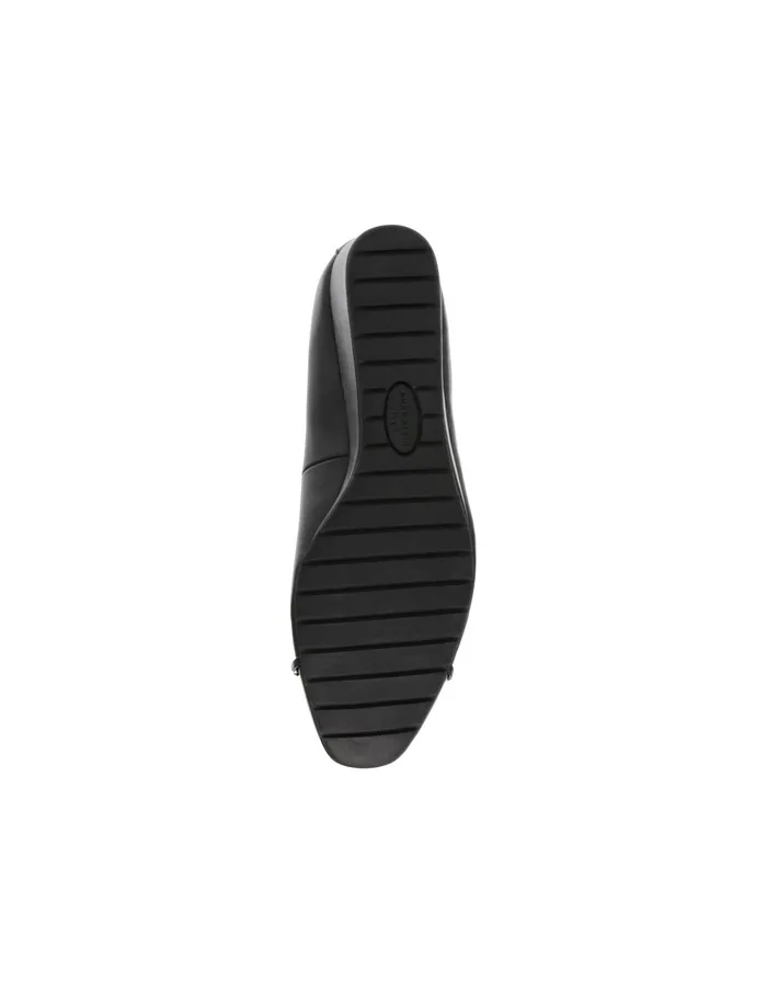 Anne Klein Moxy Leather Wedge Black Women Shoes