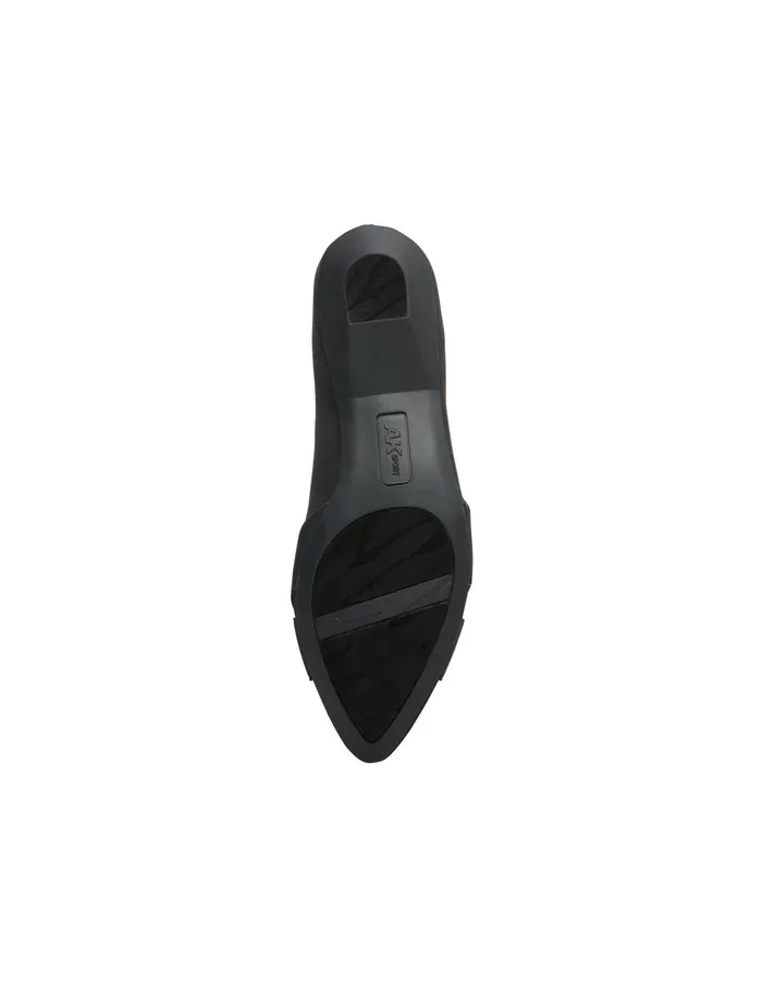 Anne Klein Oalise Flat Black Fabric Women Shoes