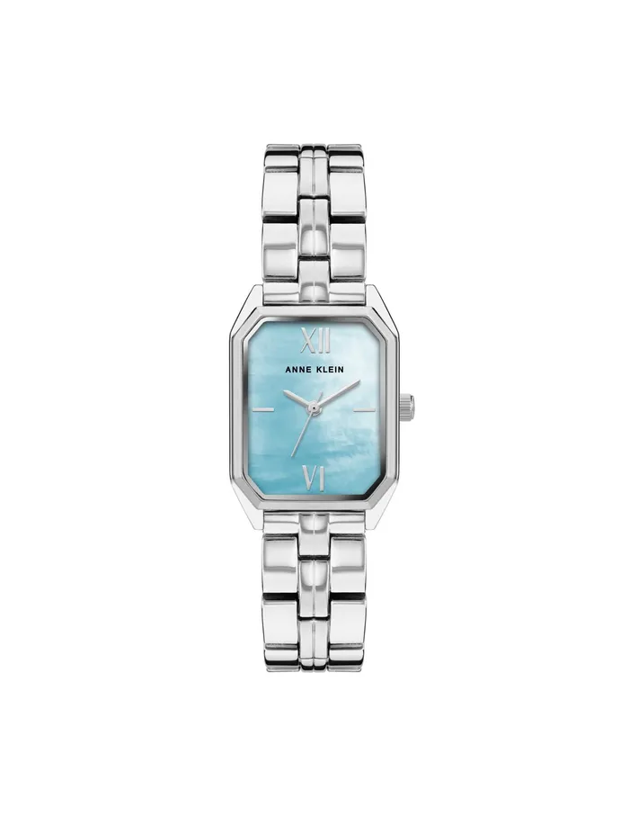 Anne Klein Octagonal Shaped Metal Bracelet Watch Silvertone Women Watches 038 Jewelry