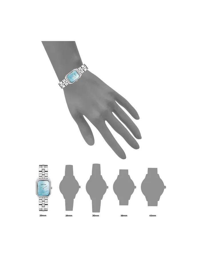 Anne Klein Octagonal Shaped Metal Bracelet Watch Silvertone Women Watches 038 Jewelry