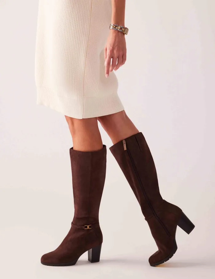 Anne Klein Rya Tall Boot Dk Brown Ms Women Shoes