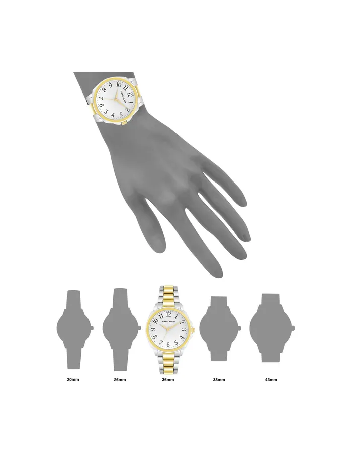 Anne Klein TwoTone Cushion Bracelet Watch Silvertone Women Watches 038 Jewelry