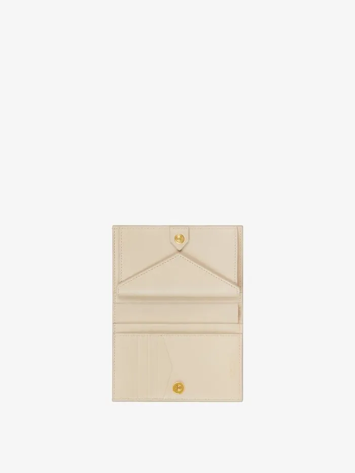 Antigona Bifold Wallet In Box Leather Natural Beige Women Givenchy Wallets and Card Holders