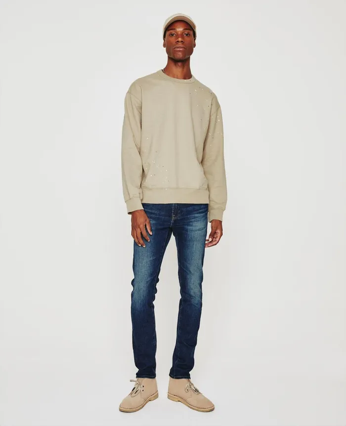Arc Crew Stone Dot Natural Multi Men AG Jeans Tees Arc Crew Stone Dot Natural Multi Men AG Jeans Tees