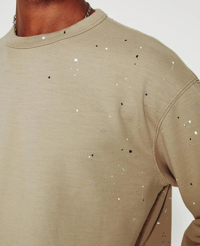 Arc Crew Stone Dot Natural Multi Men AG Jeans Tees Arc Crew Stone Dot Natural Multi Men AG Jeans Tees