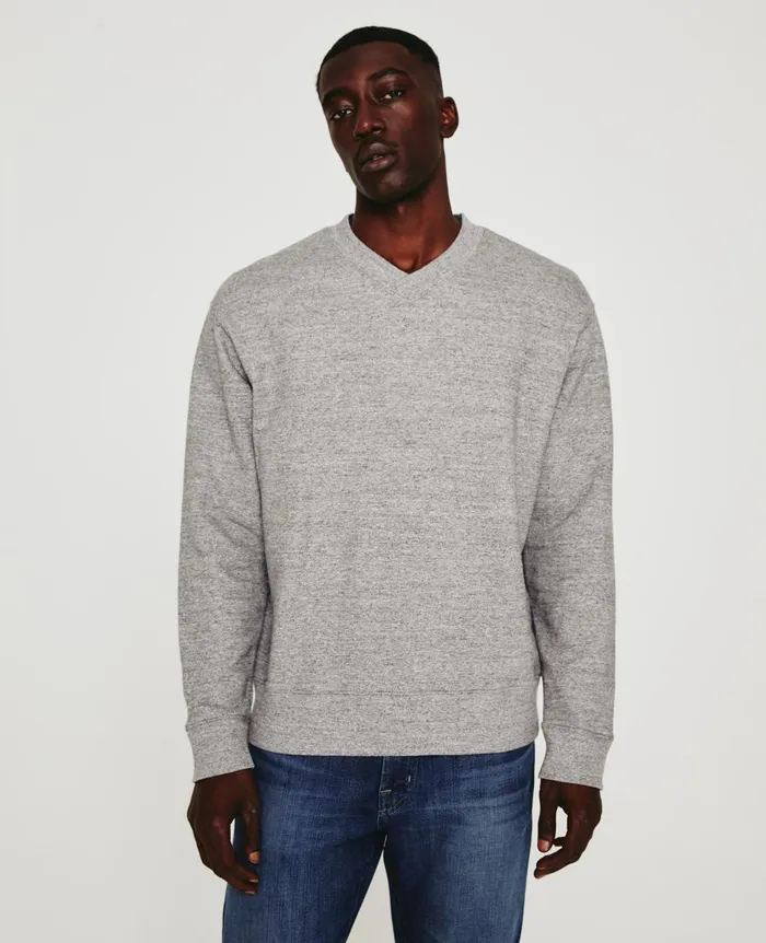 Arc Vee Heather Grey Men AG Jeans Sweatshirts
