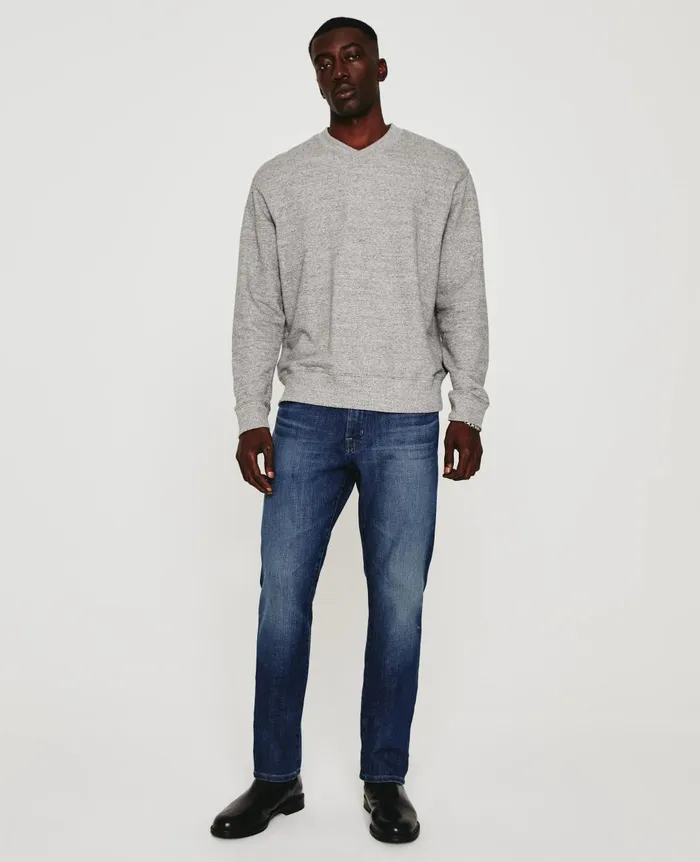 Arc Vee Heather Grey Men AG Jeans Sweatshirts Arc Vee Heather Grey Men AG Jeans Sweatshirts
