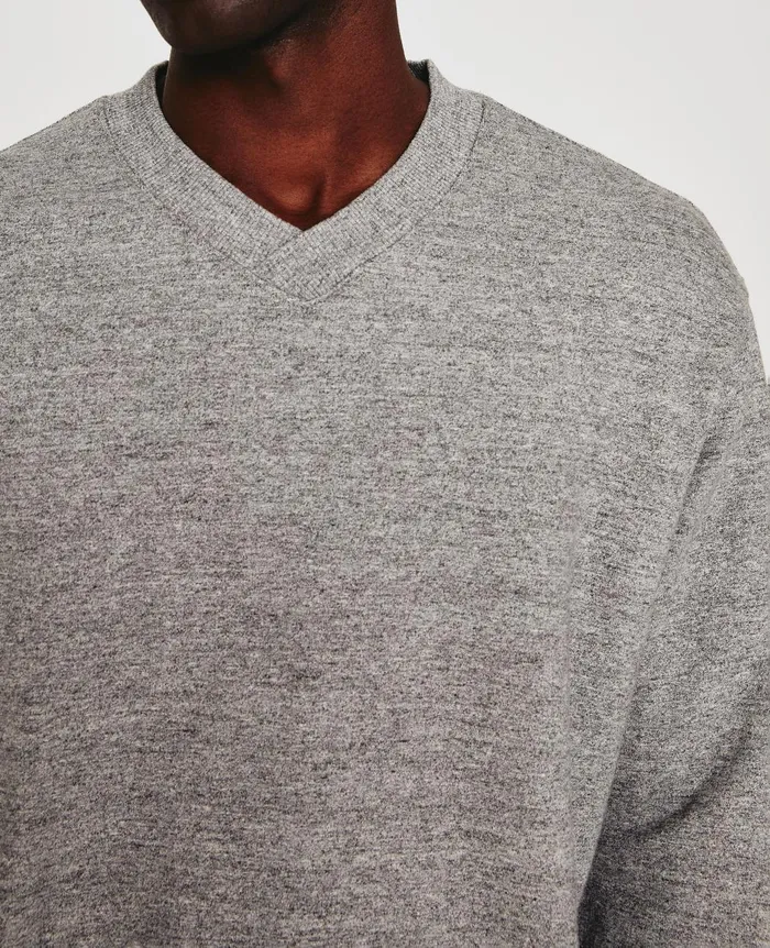 Arc Vee Heather Grey Men AG Jeans Sweatshirts Arc Vee Heather Grey Men AG Jeans Sweatshirts