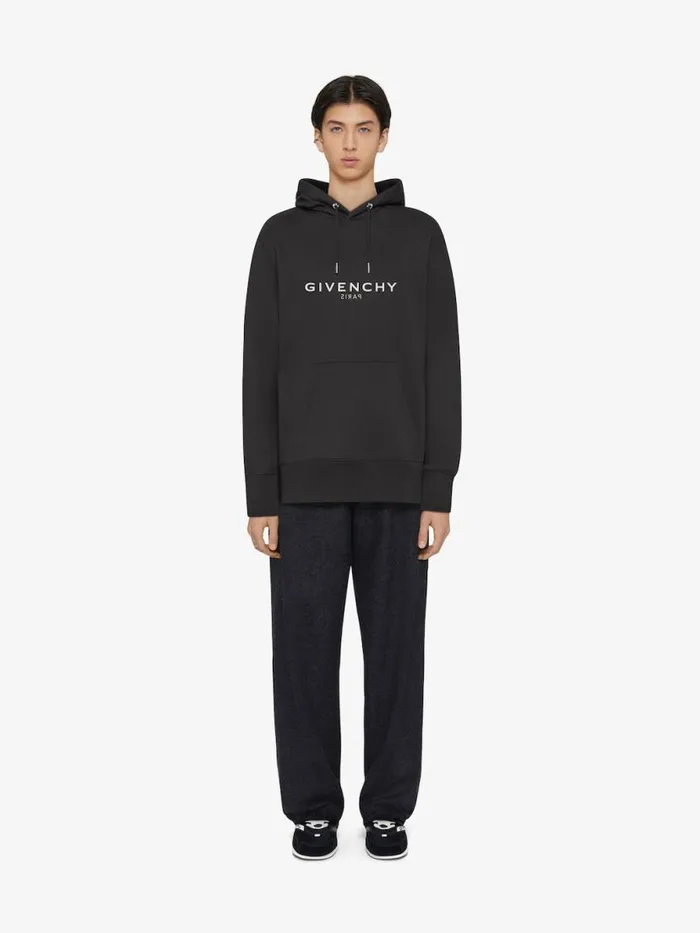 Archetype Slim Fit Hoodie In Fleece Charcoal Men Givenchy Sweatshirts and Hoodies