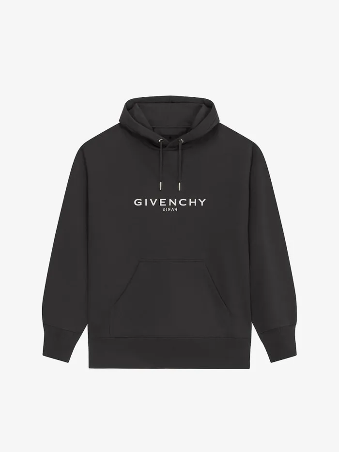 Archetype Slim Fit Hoodie In Fleece Charcoal Men Givenchy Sweatshirts and Hoodies
