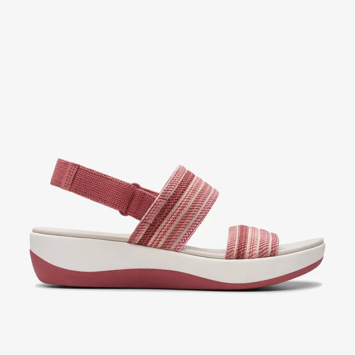 Arla Stroll Dusty Rose Combination Women Clarks Sandals and Flip Flops