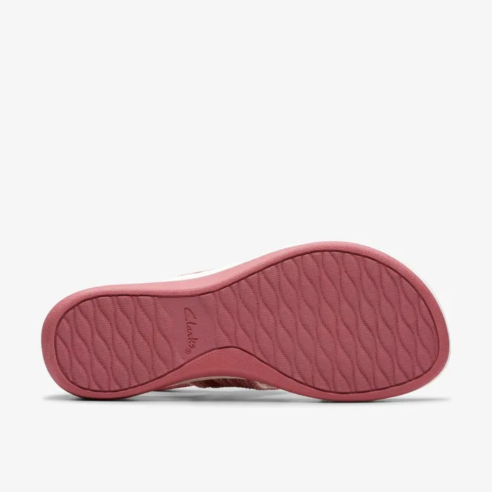 Arla Stroll Dusty Rose Combination Women Clarks Sandals and Flip Flops