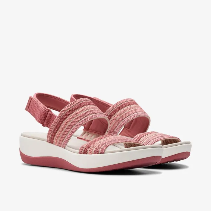 Arla Stroll Dusty Rose Combination Women Clarks Sandals and Flip Flops
