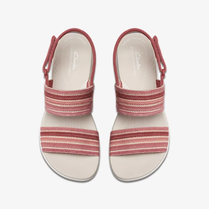 Arla Stroll Dusty Rose Combination Women Clarks Sandals and Flip Flops