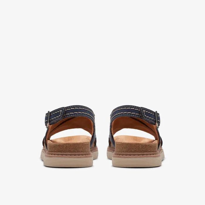 Arwell Sling Navy Nubuck Women Clarks Sandals and Flip Flops