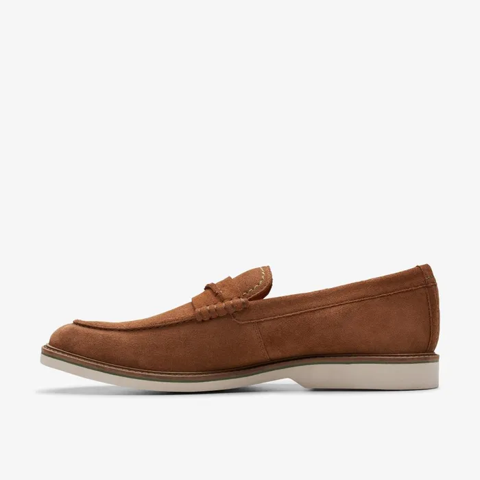 Atticus LT Slip Cola Suede Men Clarks Casual Dress Shoes