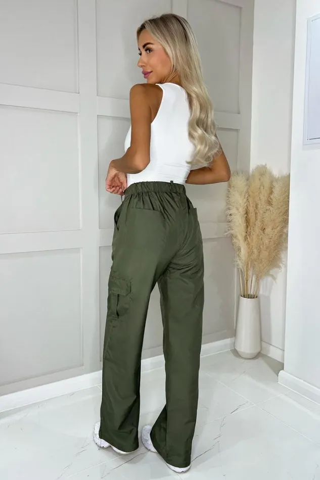 AX Paris Khaki Wide Leg Cargo Pants Loungewear