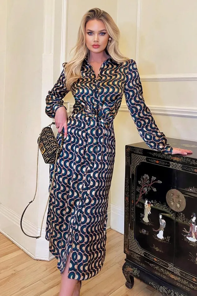 AX Paris Multi Tie Waist Midi Shirt Dress Dresses