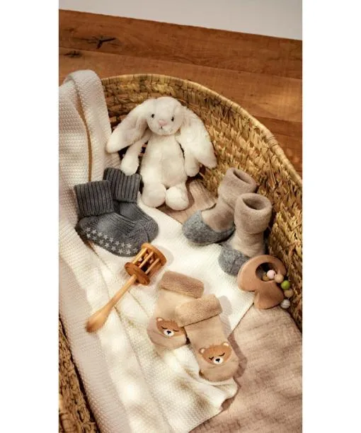 Babies and Kids Baby Cosyshoe Babies Slippers Sand Mel FALKE House Socks