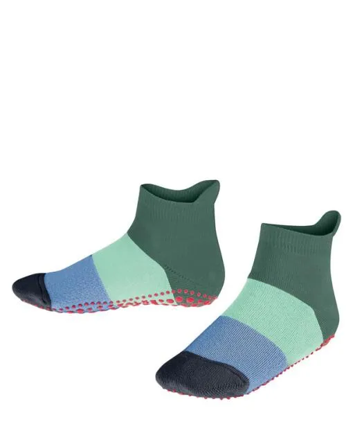 Babies and Kids Colour Block Kids House Socks Dark Jade FALKE House Socks