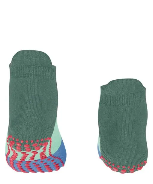 Babies and Kids Colour Block Kids House Socks Dark Jade FALKE House Socks