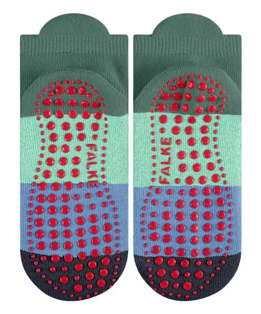 Babies and Kids Colour Block Kids House Socks Dark Jade FALKE House Socks