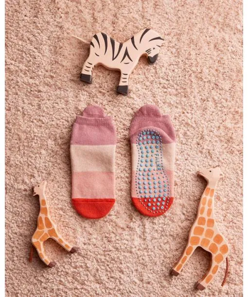 Babies and Kids Colour Block Kids House Socks Dark Jade FALKE House Socks