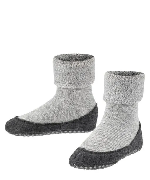 Babies and Kids Cosyshoe Teens Kids Slippers Light Grey FALKE House Socks