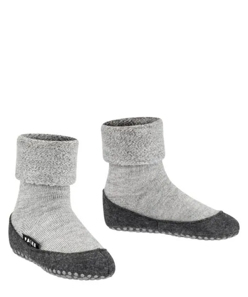 Babies and Kids Cosyshoe Teens Kids Slippers Light Grey FALKE House Socks