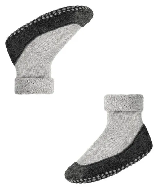 Babies and Kids Cosyshoe Teens Kids Slippers Light Grey FALKE House Socks