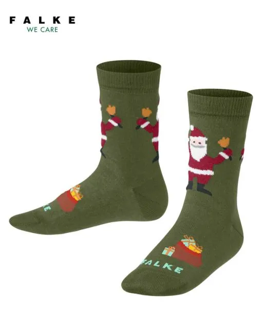 Babies and Kids Happy Santa Kids Socks Sern Green FALKE Socks