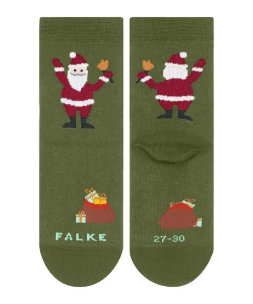 Babies and Kids Happy Santa Kids Socks Sern Green FALKE Socks