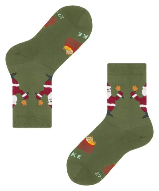 Babies and Kids Happy Santa Kids Socks Sern Green FALKE Socks