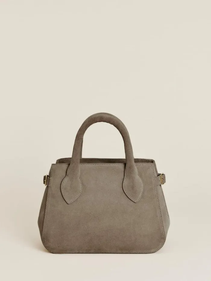 Bags The Reformation Small Patrizia Satchel Bag Mouse Suede