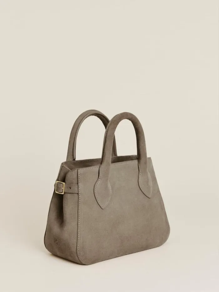Bags The Reformation Small Patrizia Satchel Bag Mouse Suede