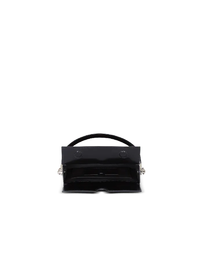 Balmain CrossBody Bags Men Radio Rubbereffect Leather Bag Black