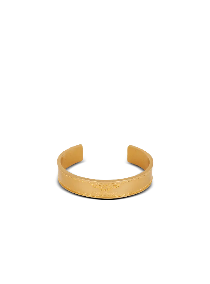 Balmain Fashion Jewelry MenWomen Signature Tubular Bracelet Gold