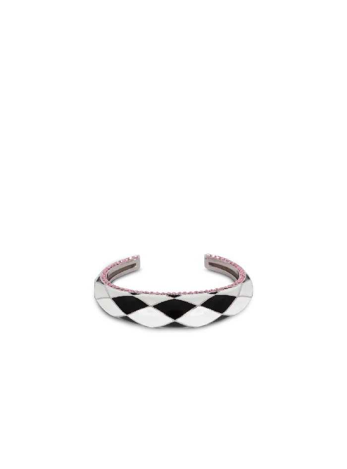 Balmain Fashion Jewelry Women Diamond Bangle Bracelet White