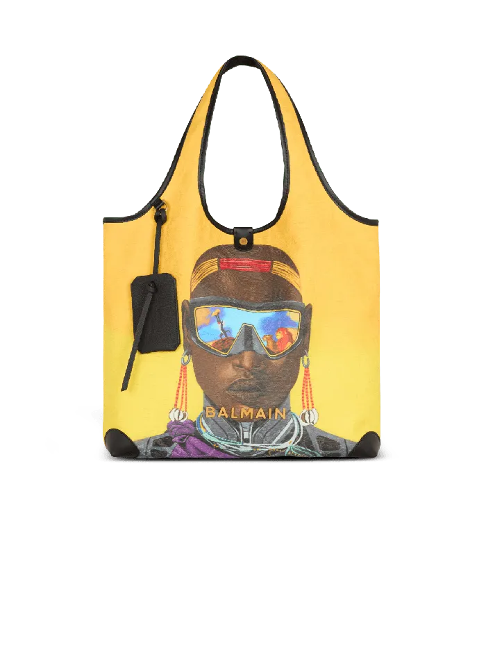 Balmain Grocery Bags Women Disney X The Lion King 8211 BArmy Grocery Bag With Nika Mtwana Print Multicolor