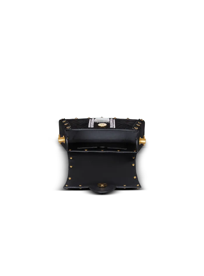 Balmain Handbags Women BBuzz Dynasty Small Suede Bag With Embroidery Black