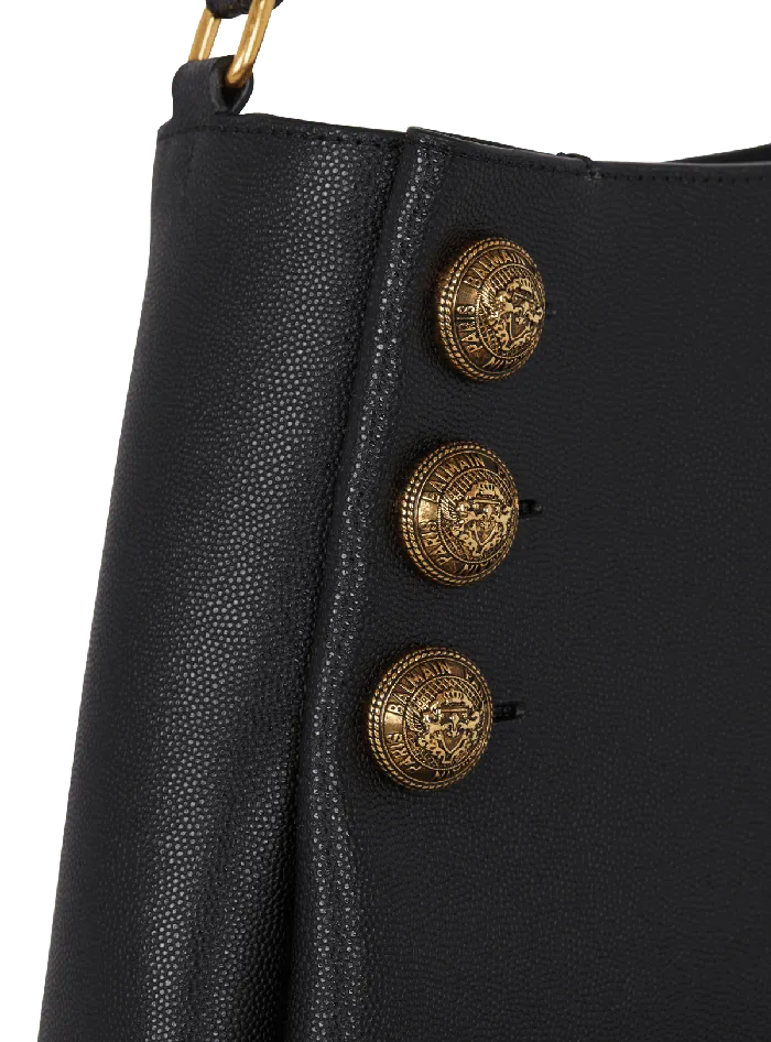 Balmain Handbags Women Emblegraveme Shoulder Bag In Grained Calfskin Black